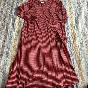 Umgee striped linen blend dress small pockets